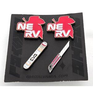 NERV Neon Genesis Evangelion Enamel Pin Lot 4 Pins Coastalvania pin Leaf